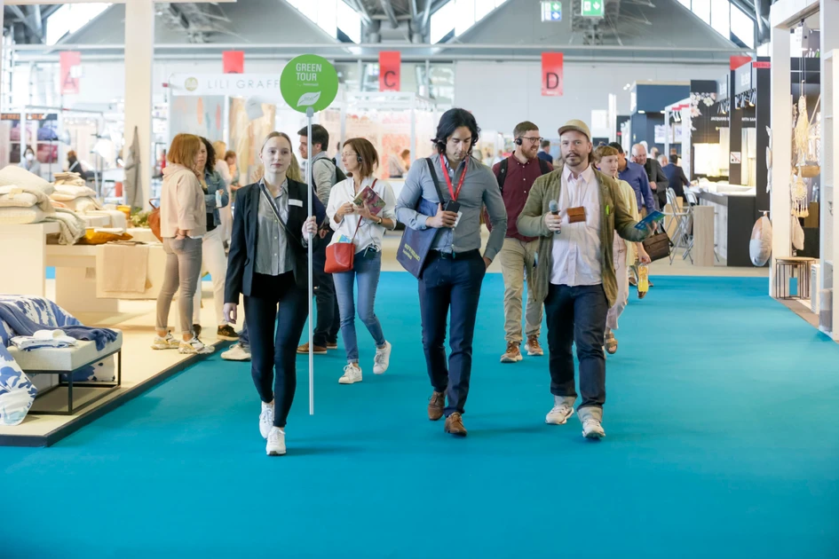 On the right track: Green Tours lead visitors to a curated collection of exhibitors to find out more about their sustainability strategy. Photo: Thomas Fedra