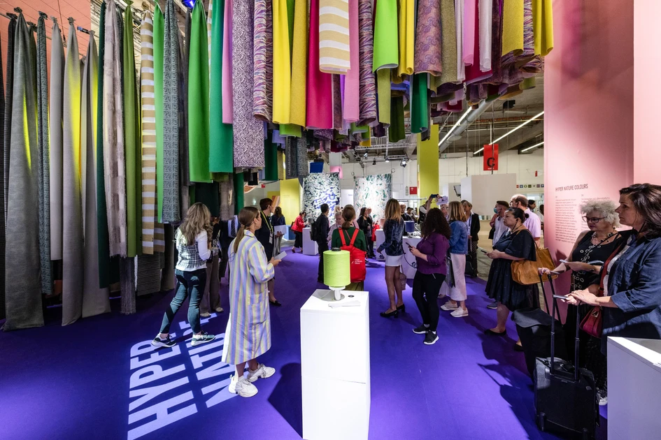 Positive perspectives: Heimtextil 2023 presents the essential theme of the circular economy in the most beautiful colours and fabrics. Photo: Pietro Sutera