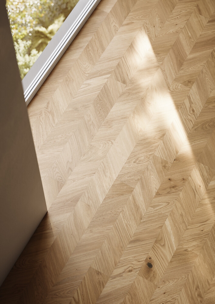The design enables various creative flooring patterns, which become more apparent upon closer inspection