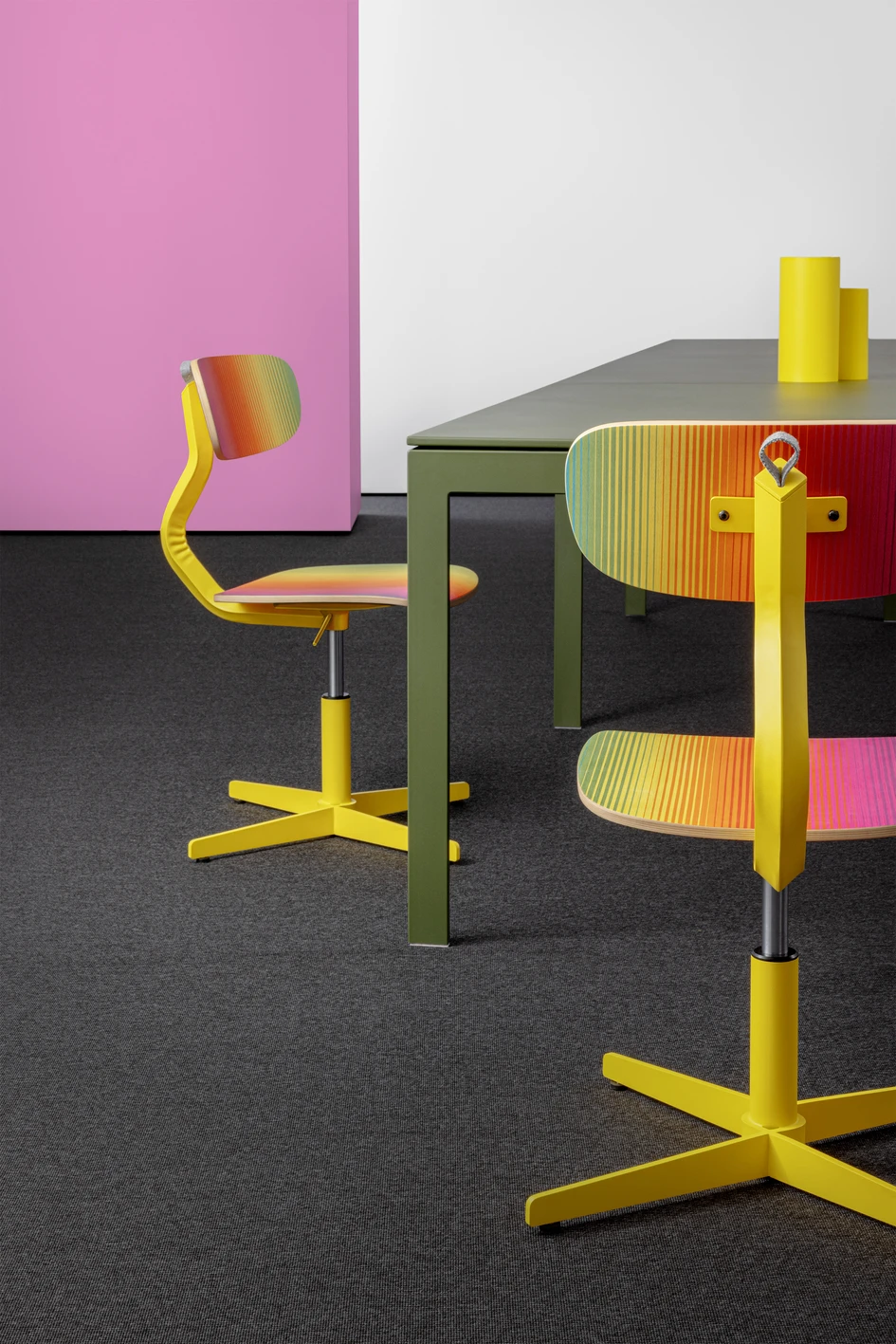 Mara’s Typo Arcobaleno Limited Edition chair, designed by AMDL CIRCLE, is a model resulting from calibrated experimentation