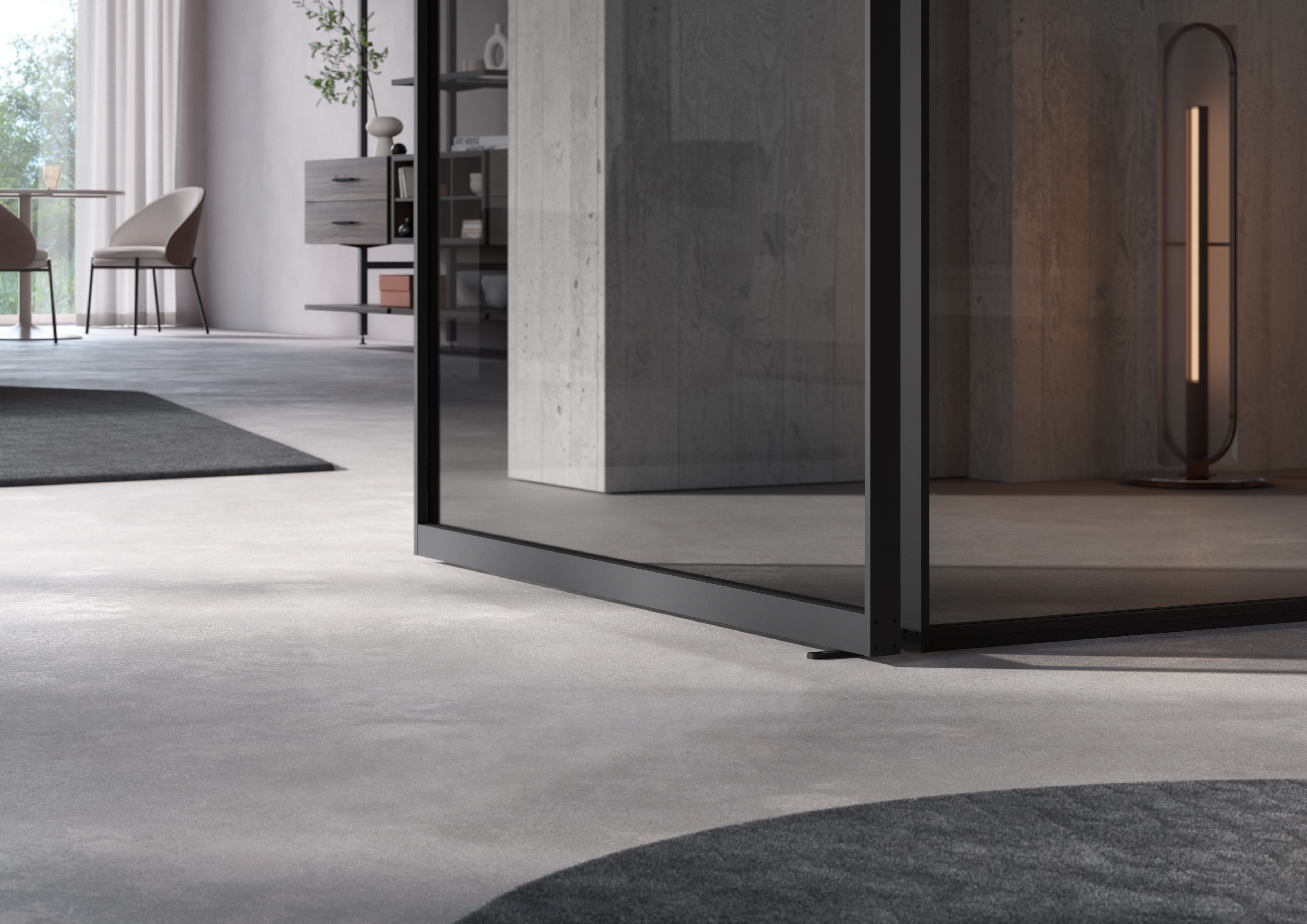 Offering customisable pivot positions and finishes, the S1200 pivot doors adapt seamlessly as room dividers or part of a door system