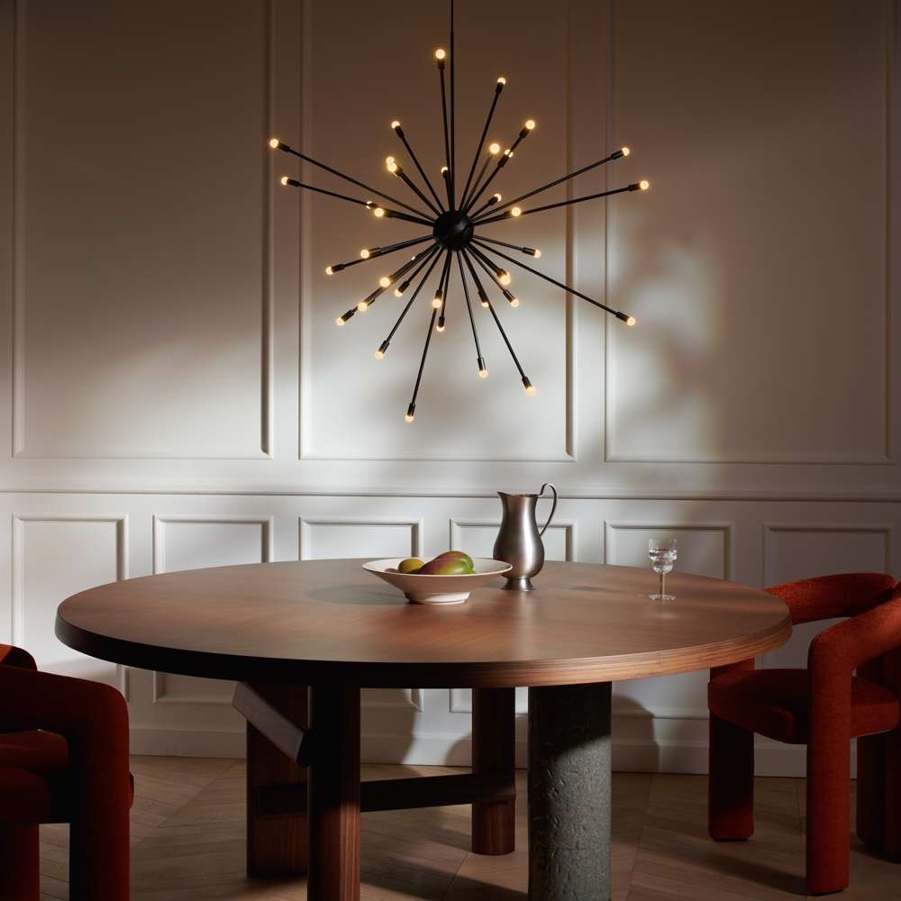 Leggi la storia Galaxy pendant lamp by Charles and Ray Eames and Helena pendant and wall lamp by Charles Eames