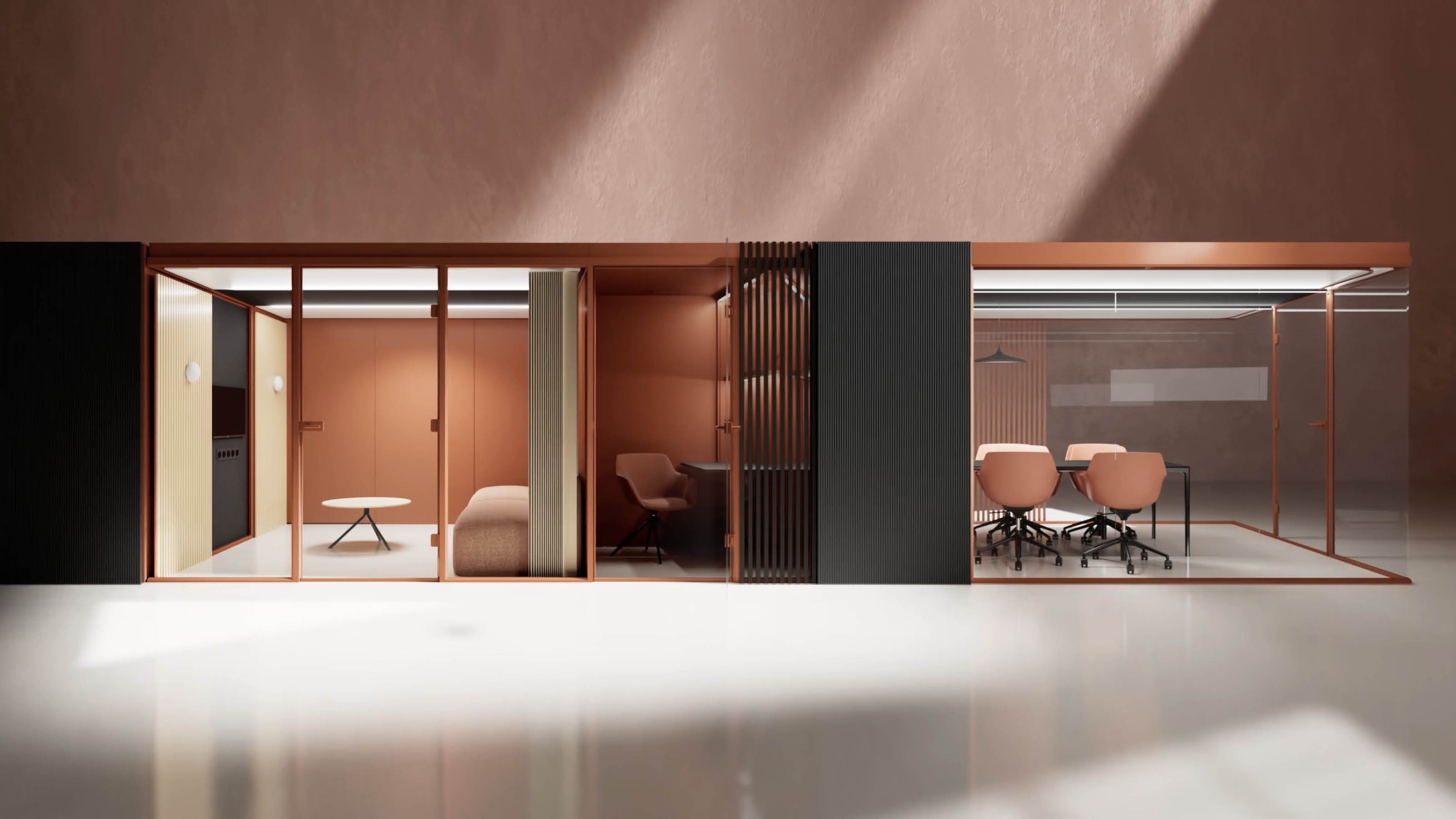 With its modular design, the Eden Pod System can be effortlessly tailored to fit any interior layout, adapting seamlessly to different workplace requirements
