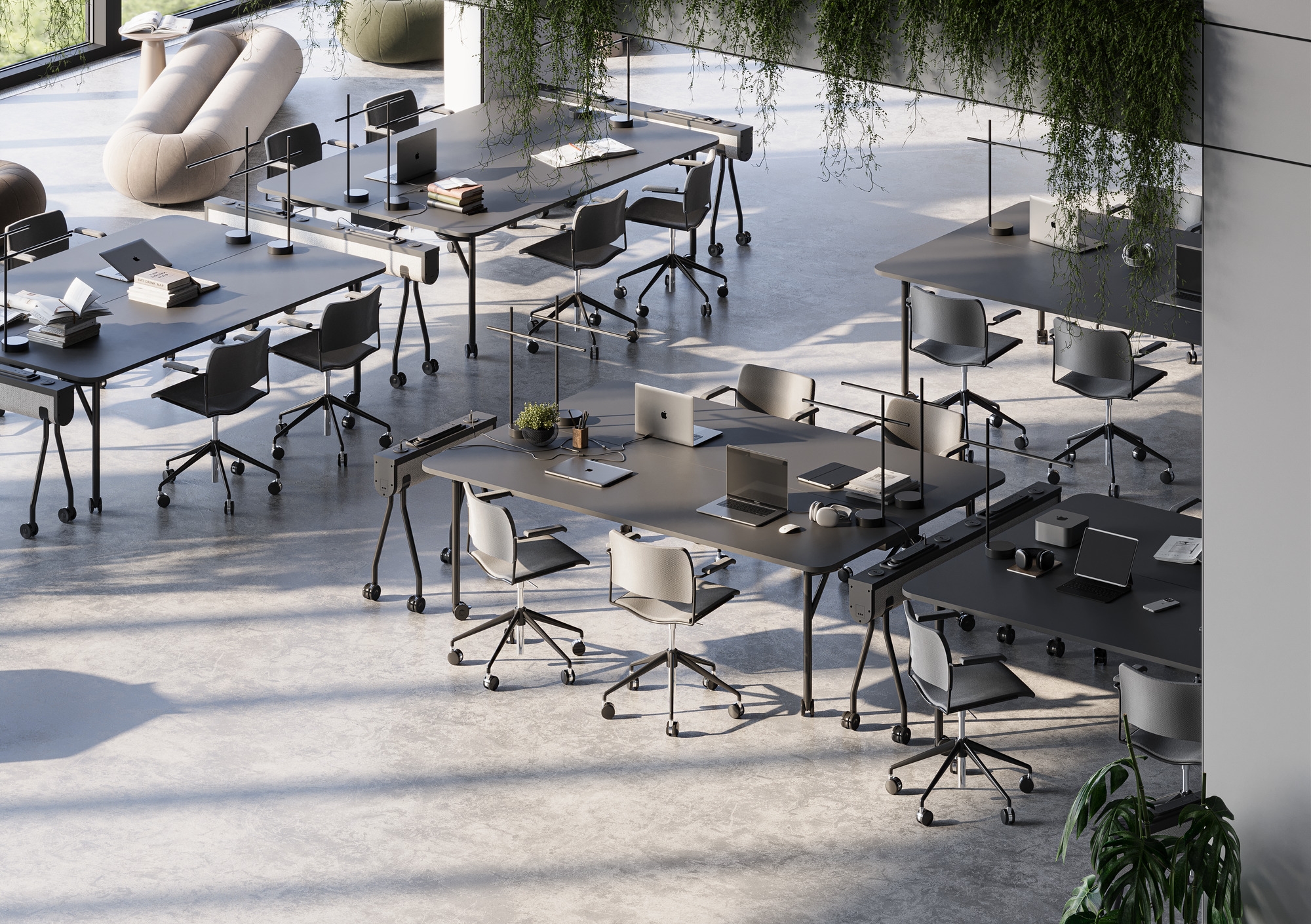 Modern workspaces demand office furniture that adapts effortlessly to different spaces and functions, like the Folding Surfaces collection
