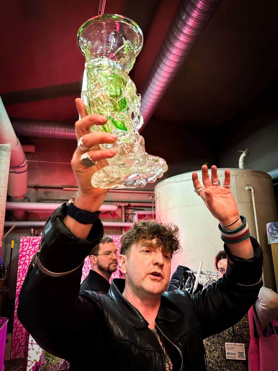 Stockholm Design Week 2025’s highlights were many, including artist and glassblower Fredrik Nielsen’s creative process. Photo: Simon Keane-Cowell