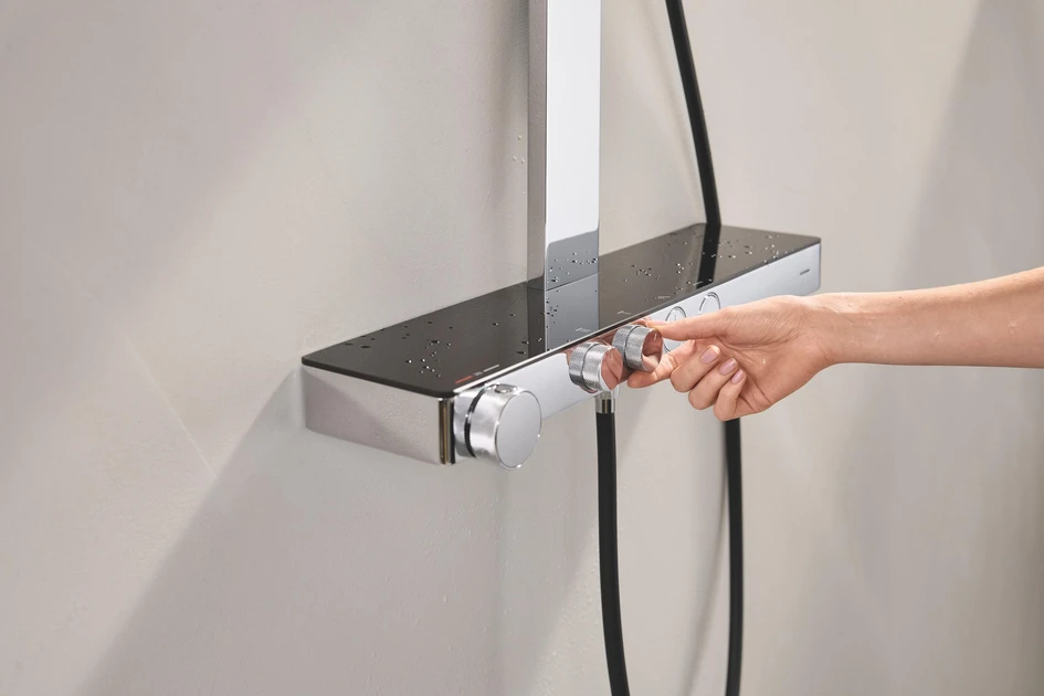 Prioritising sustainability, GROHE reduces water usage while preserving unparalleled comfort, combining eco-friendly innovation with sleek, modern design