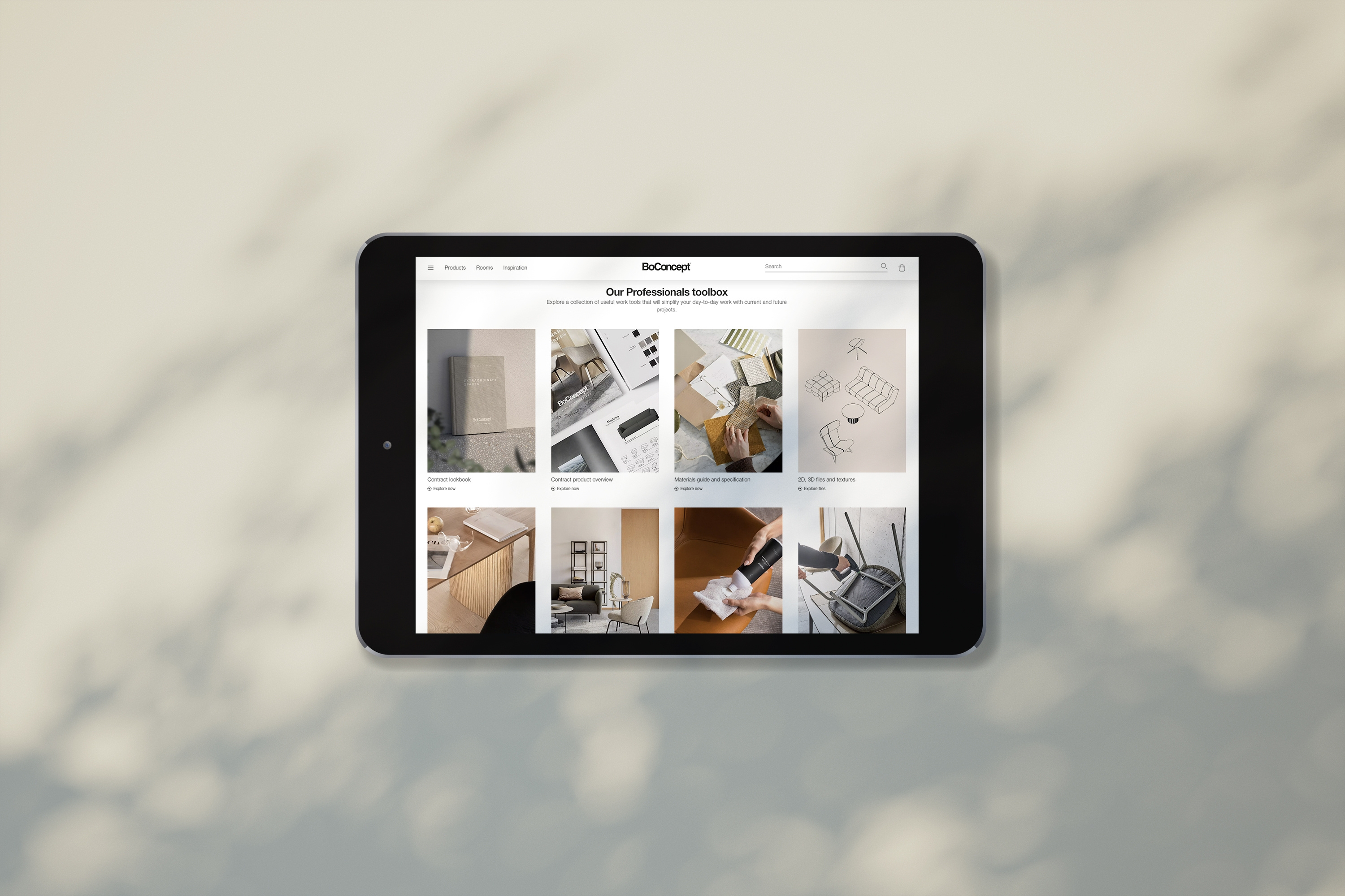 A comprehensive database of furniture design files and materials in the Trade Program gives designers the freedom to explore their creative potential fully