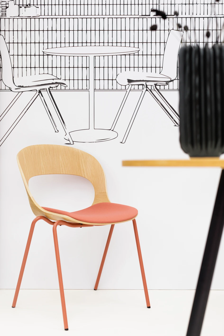 The showroom is designed by the Czech architectural studio Chybik + Kristof, offering a space for architects, designers and clients to explore LD Seating’s collections