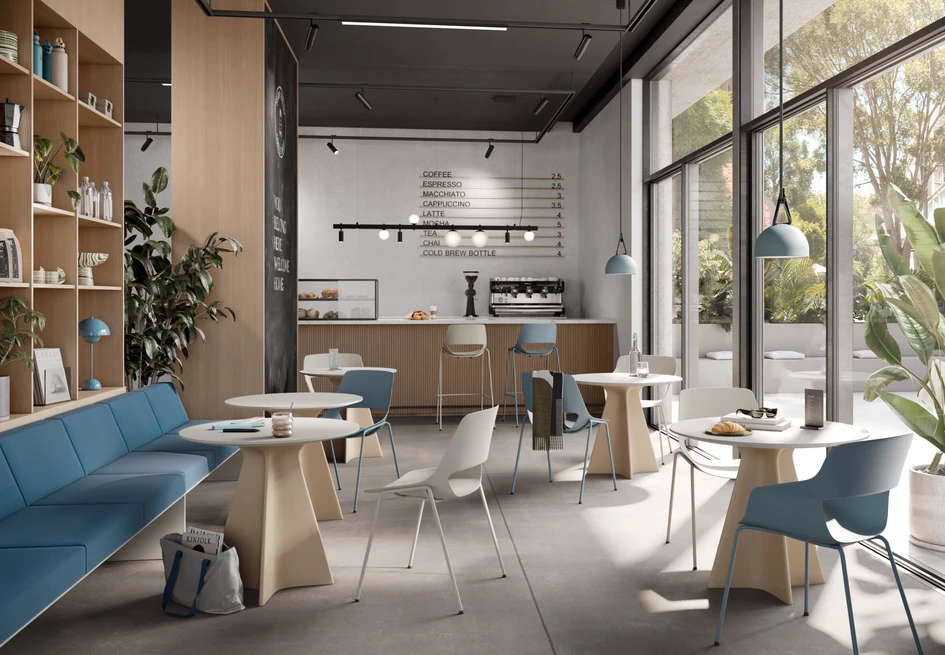 Brunner’s scoop chair series was designed by the design studio jehs + laub