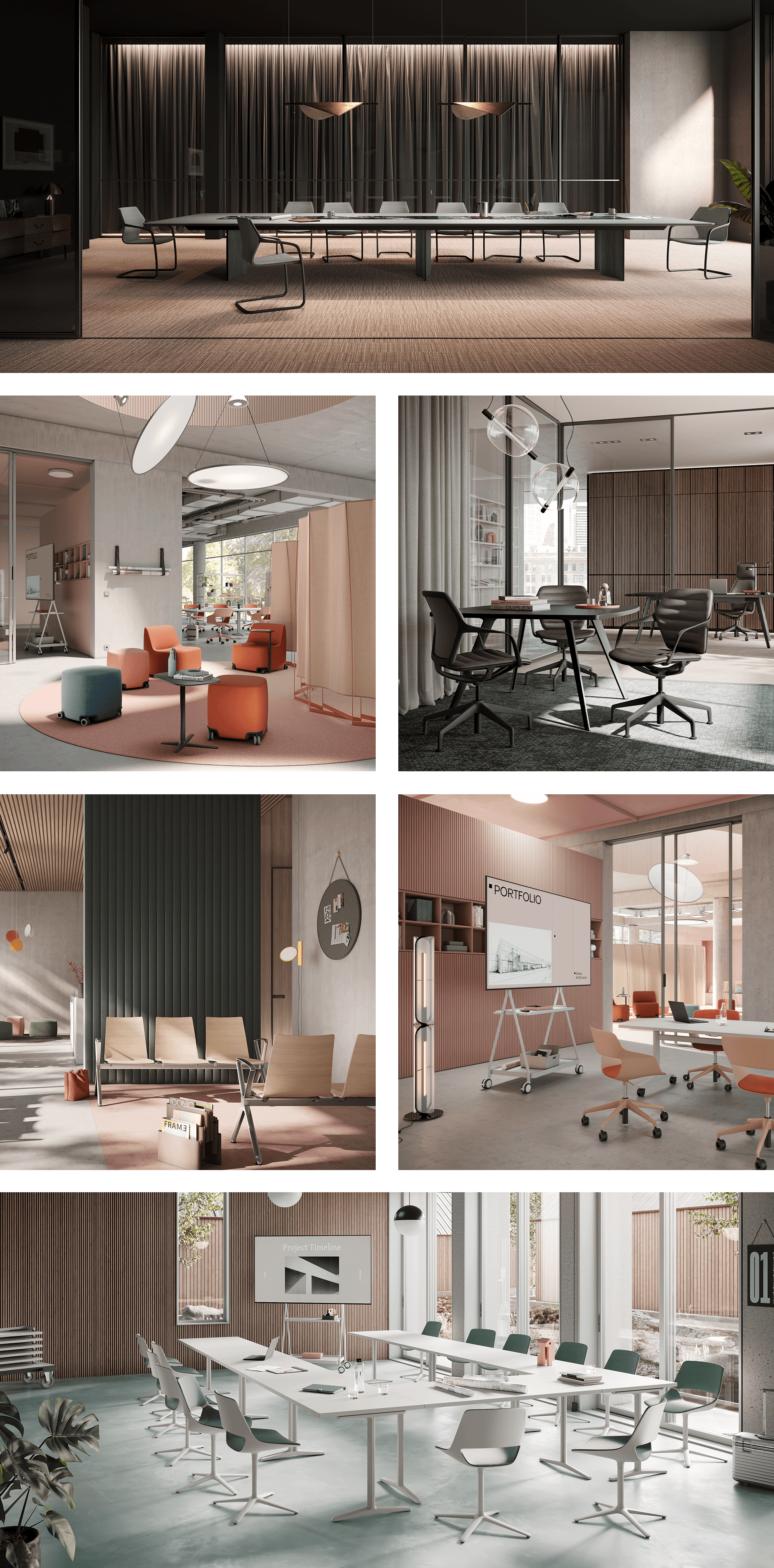 Brunner innovations: Customised solutions for every scenario of a workday in the age of New Work. They reflect the diversity and dynamism of modern working environments and offer flexibility, comfort and elegant design