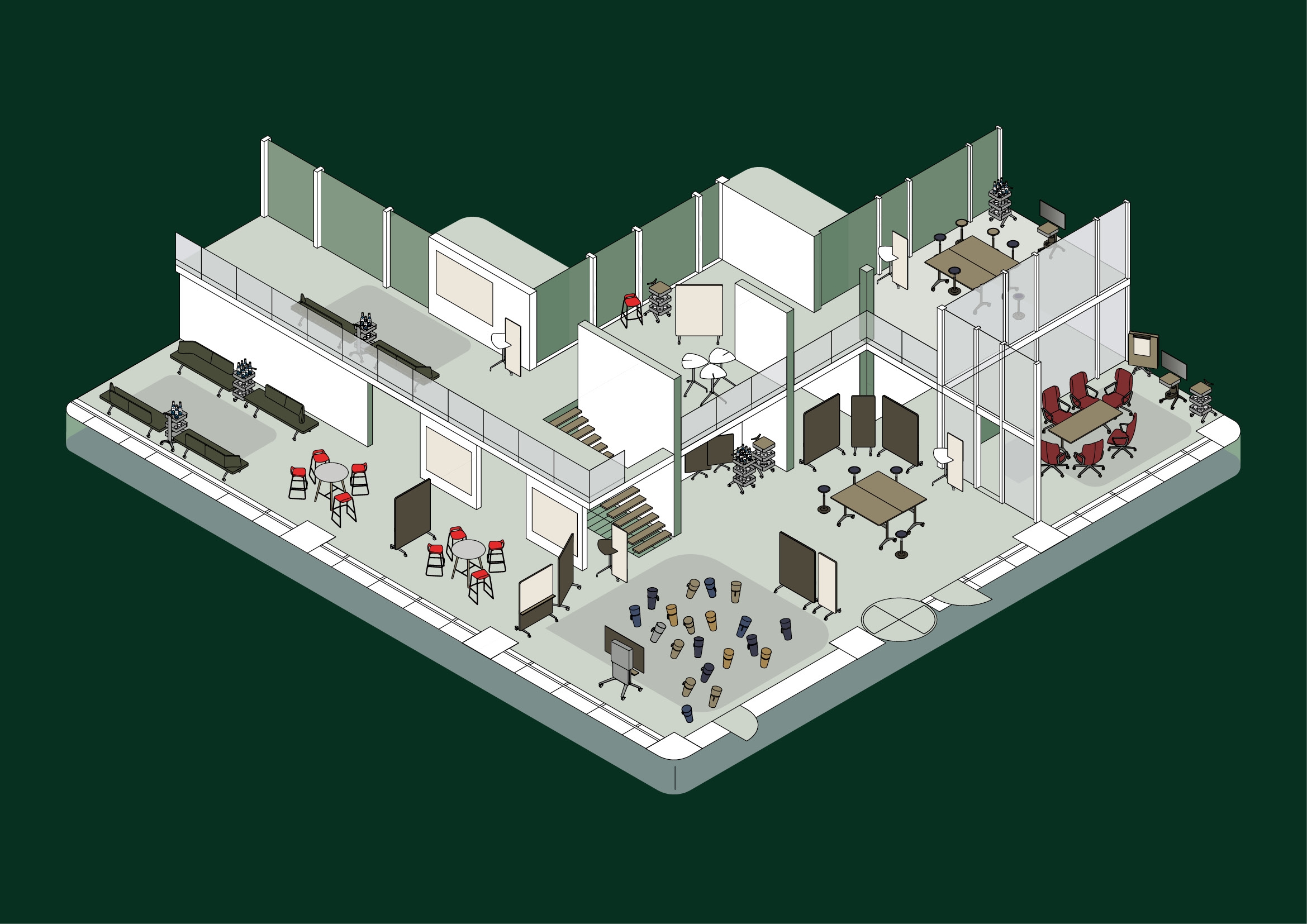 Open space in motion: A flexible setting that sparks collective creativity and self-organised collaboration