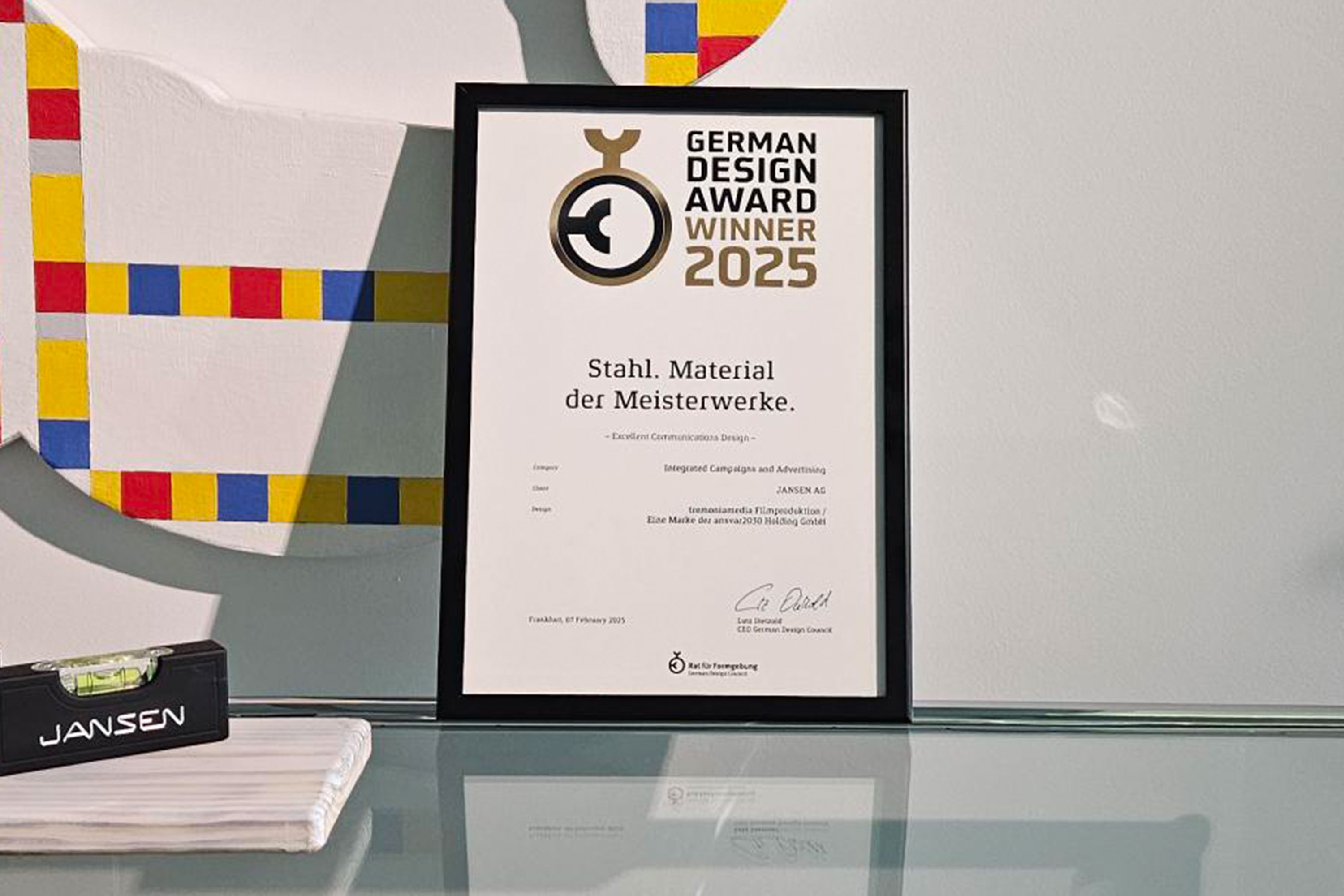 Read story Jansen wins the German Design Award 2025
