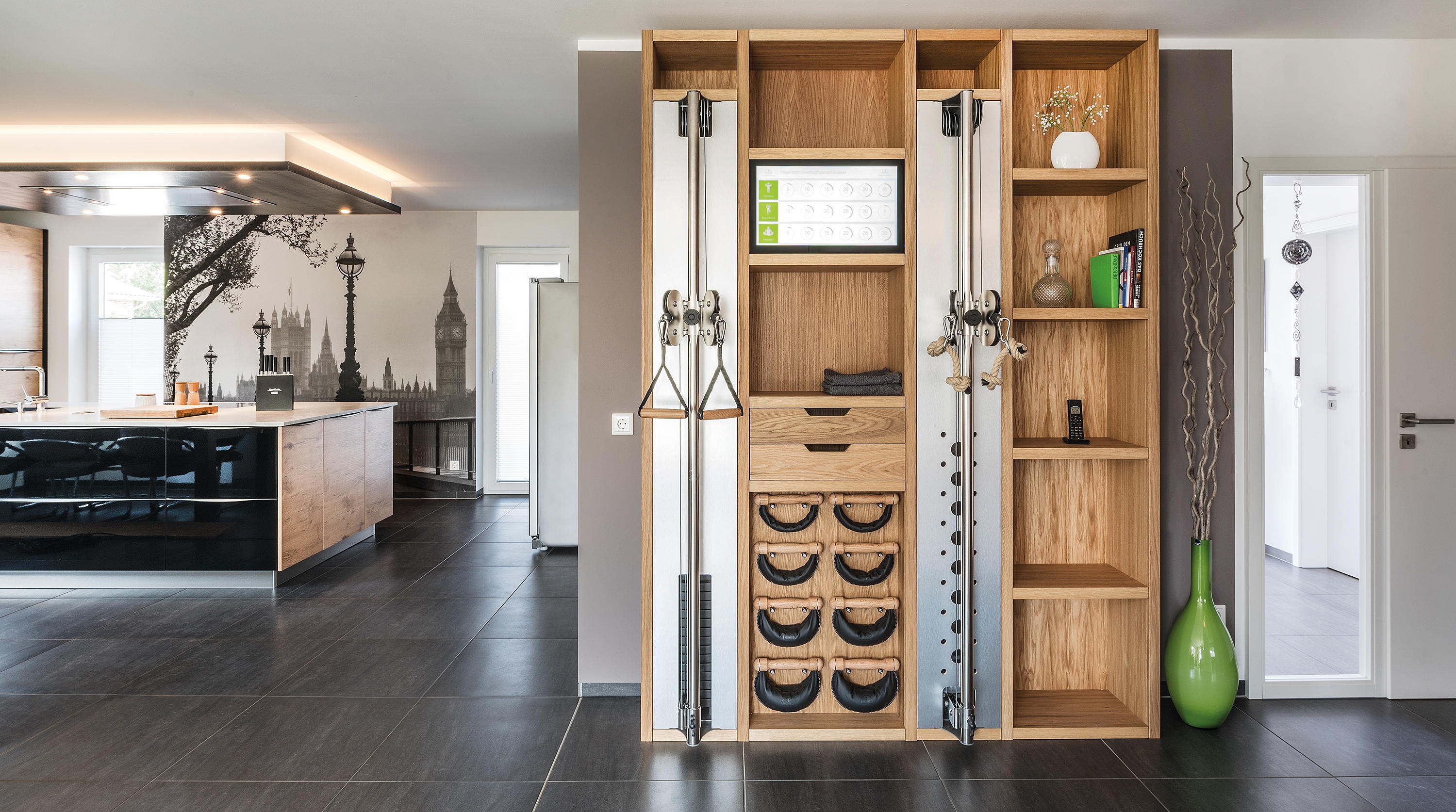 Unused spare rooms will go full Goblin Mode, transformed into self-indulgent listening rooms (top), reading rooms (middle), home gyms (bottom) and more. Photo: Simone Vogel (top), Jack Lovel (middle)
