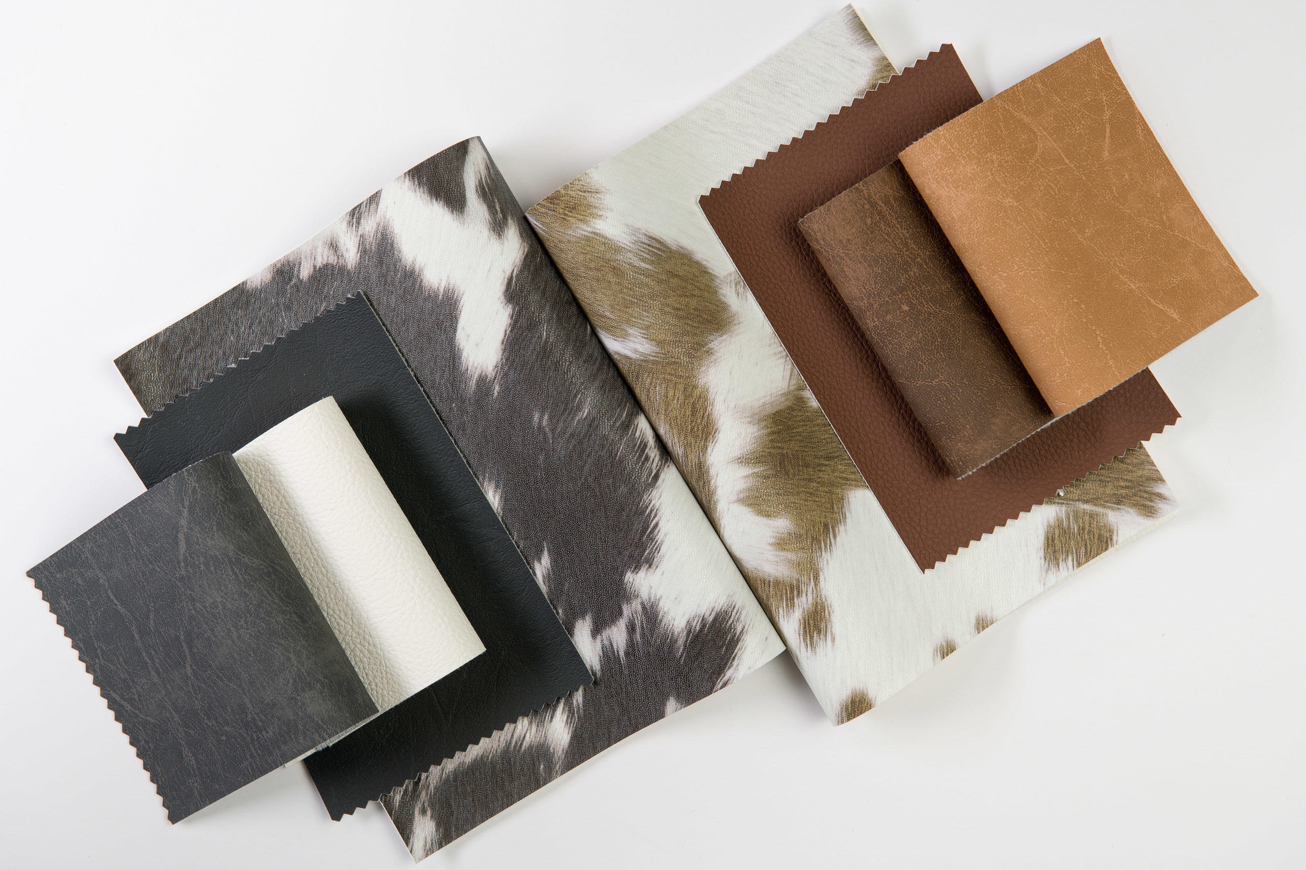 Ritzwell’s Beatrix chair (top) and Minotti's Brasilia seating (middle) have proven mid-century style sustainability, while Morbern’s vinyl leather and animal hide alternative is both durable and vegan