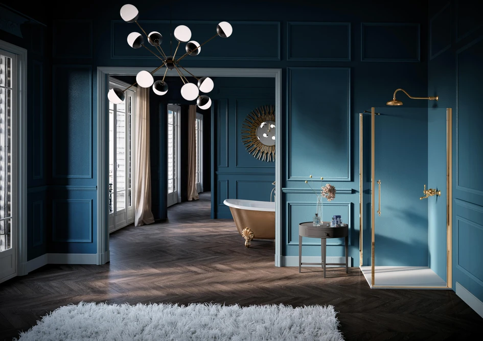 With frames and surrounding waterproof panels in any colour to match or contrast the surrounding decor, shower enclosures like Eterna from Samo are a useful tool in bathroom design