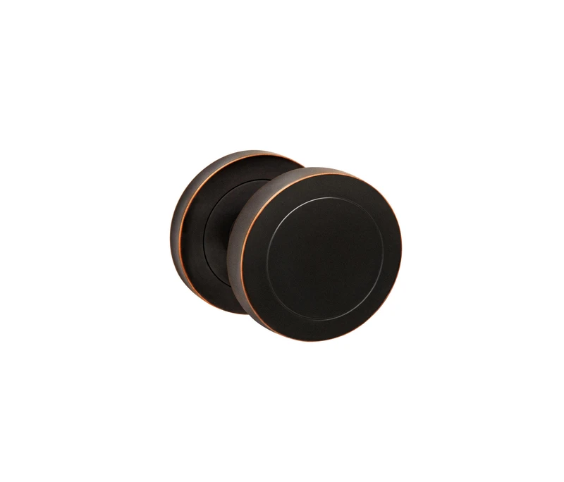 The EK530 Door knob from Karcher Design blends a smooth, simple geometric form with a cool finish of antique bronze
