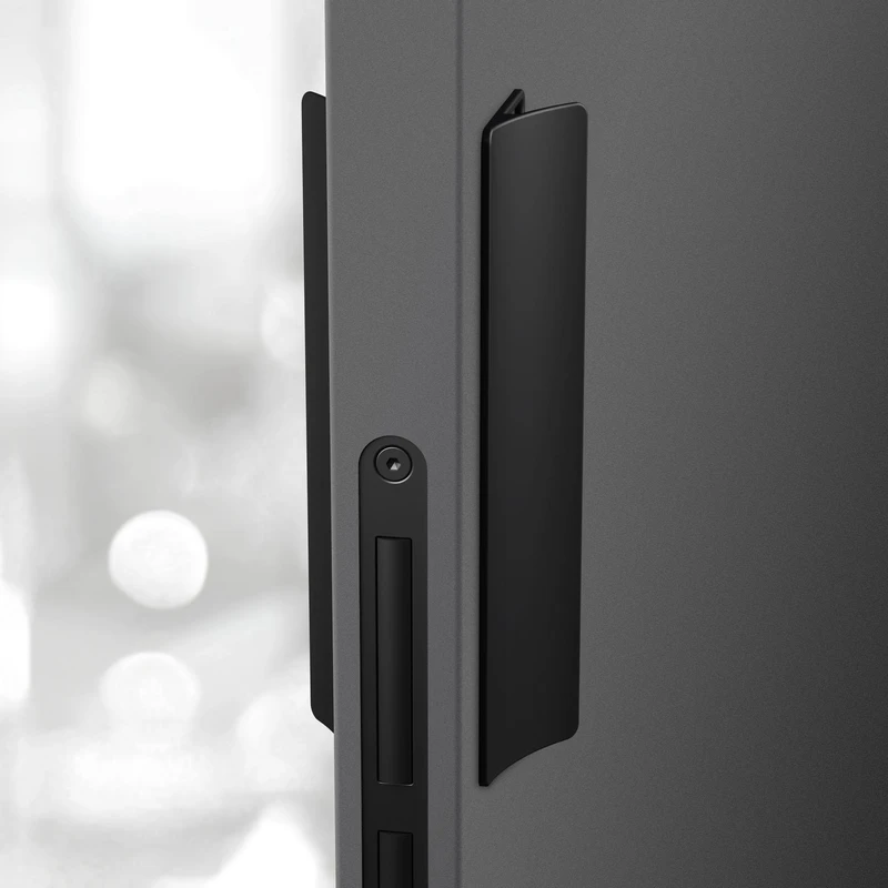 Instead of a latch, the Konzerva magnetised system can be adjusted after it is installed, meaning the handle’s operational resistance is always suited to its user’s preference