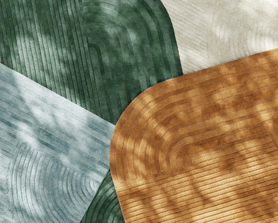 Once modeled, colors can be easily changed, arrangements can be altered at will, and natural 3D effects such as shadows can be varied