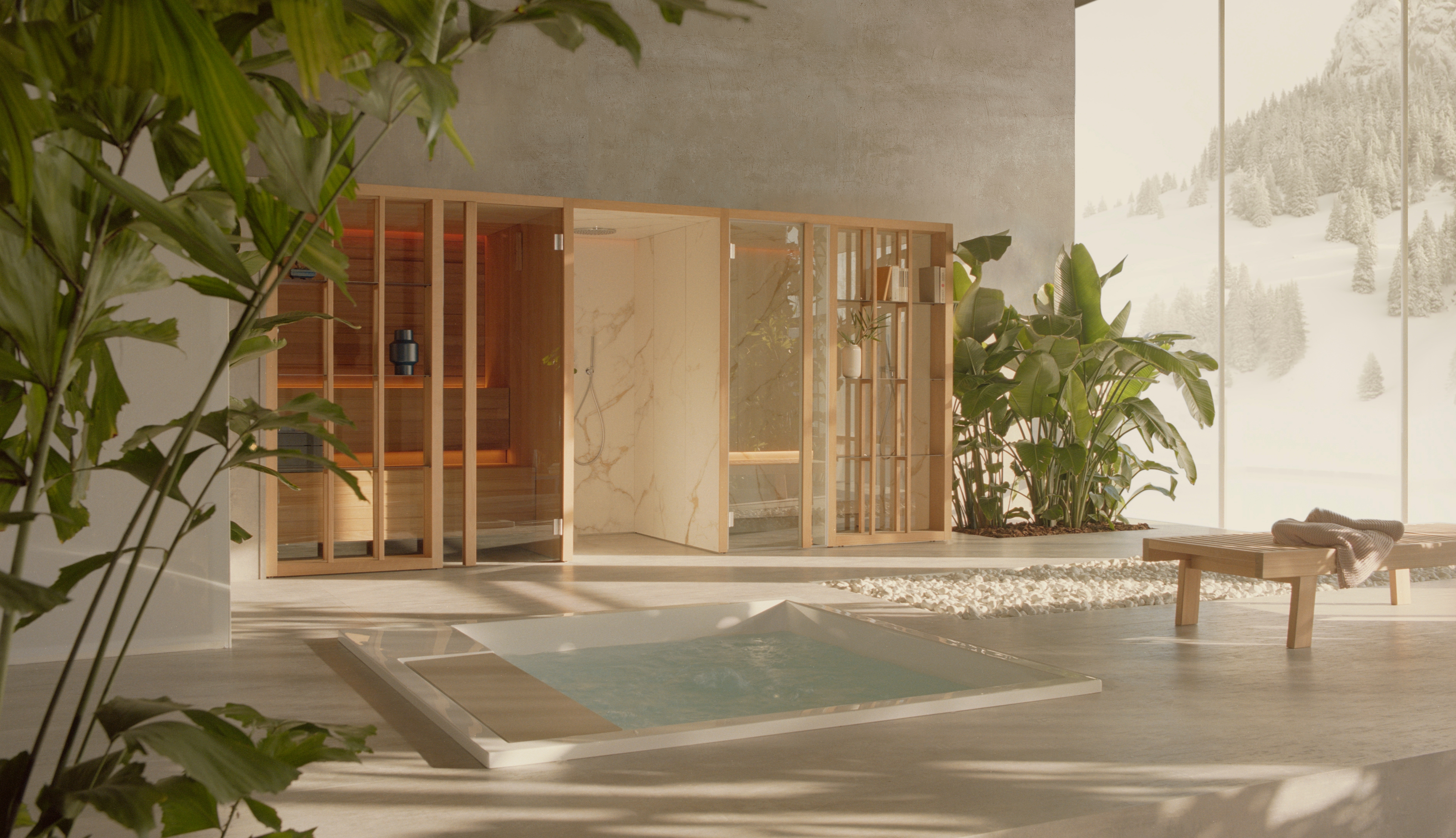 Cabanon is joined in Effe’s new collection by the new Spa concept, which combines the Yoku spa, Turkish bath and shower in one product. Material choices allow it to blend into any environment