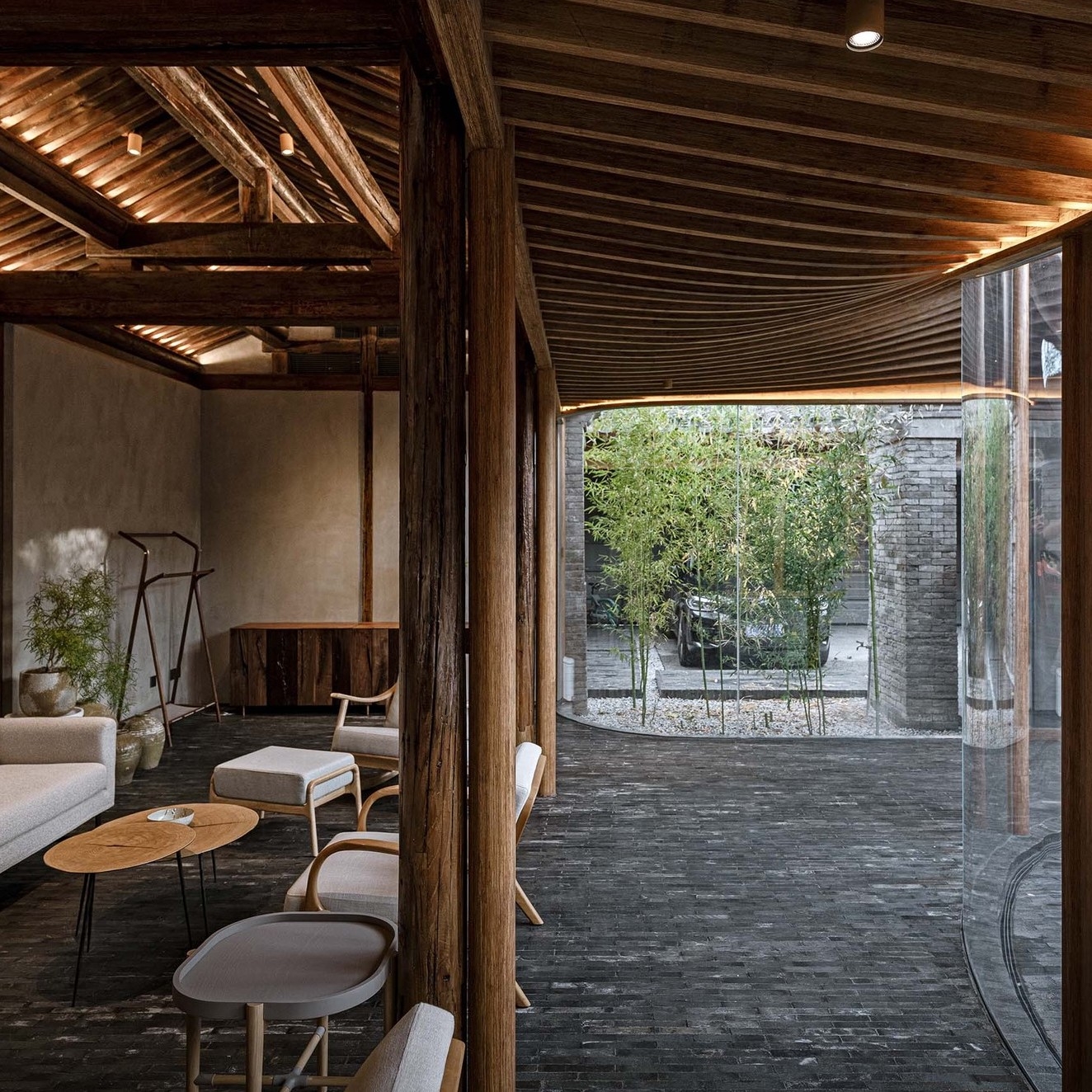 Read story Residential courtyards that invite nature inside through glass