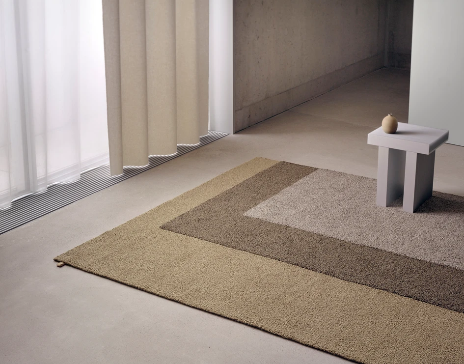 The muted, natural colour palette is influenced by the weathered brick buildings at Kasthall’s production facility in Sweden