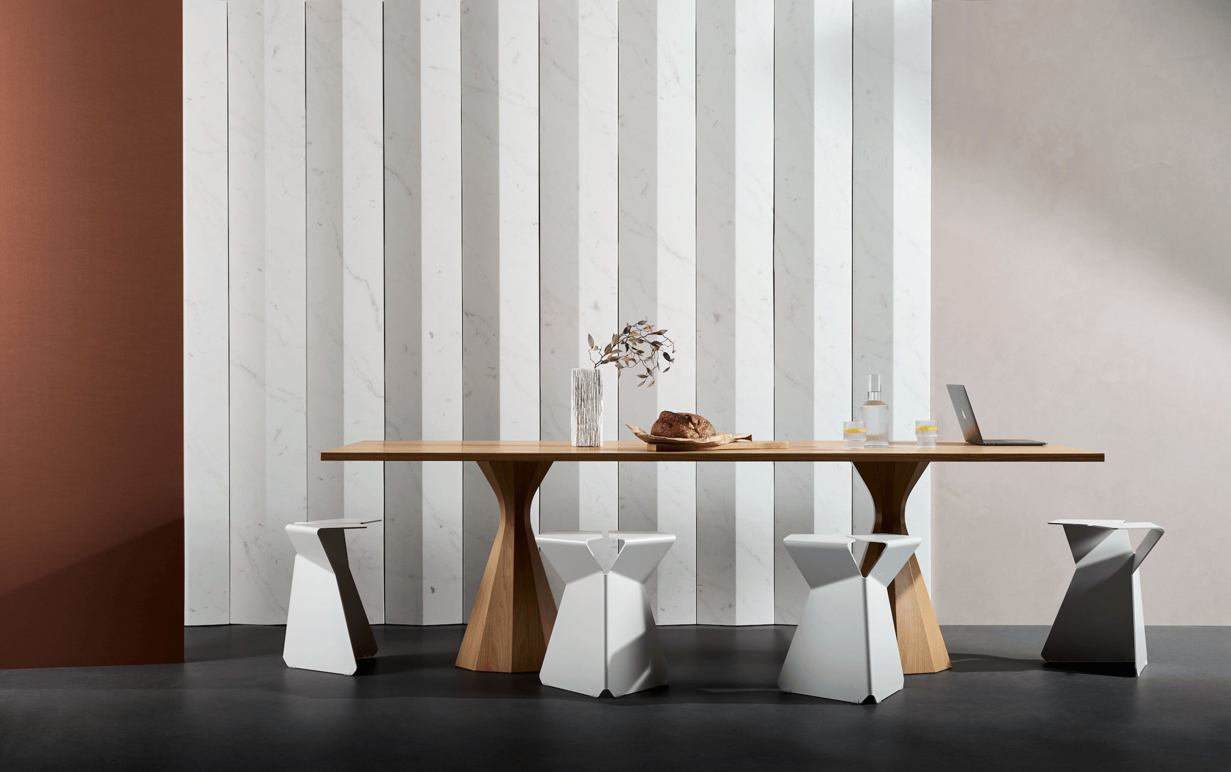 Lanes' three-dimensional design creates internal air pockets that enhance low-frequency sound absorption while bringing a subtle, shifting play of light and shadow to a space