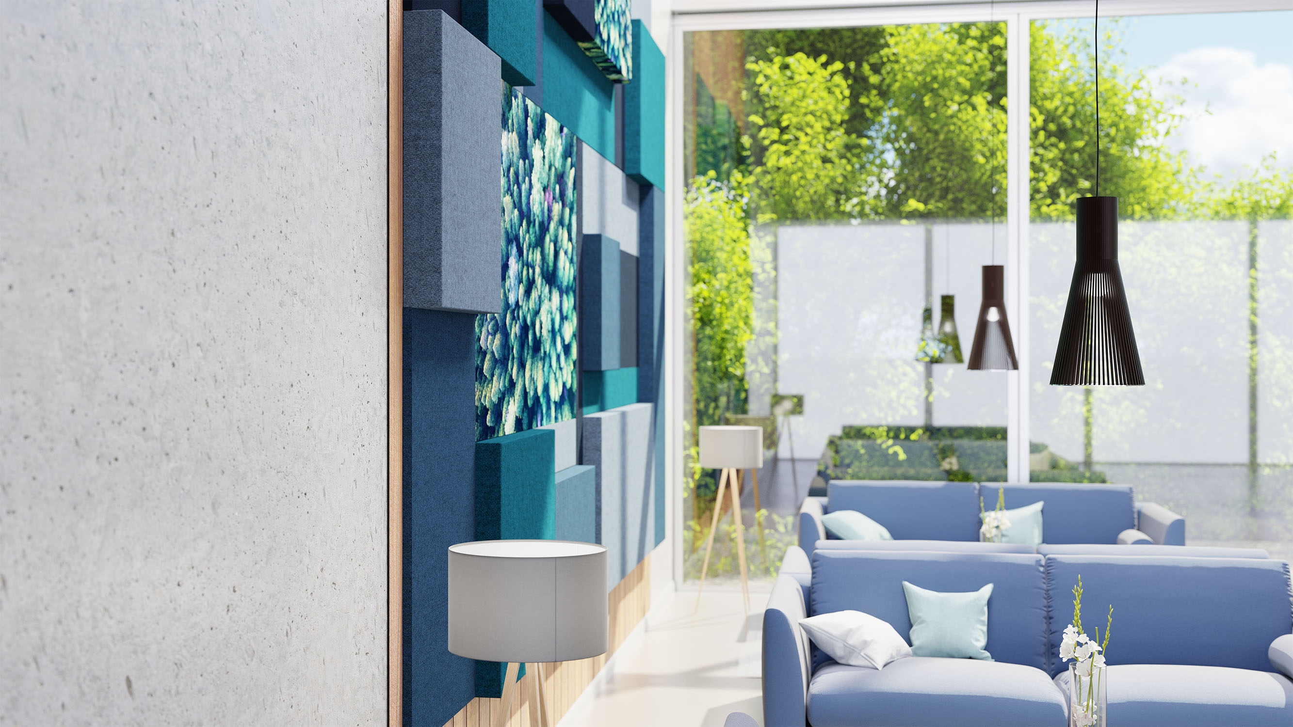 ‘Those who can sensually feel an environment find it easier to identify with it,’ suggests Rieke. Break areas or informal lounges should be viewed differently than desk areas or meeting rooms