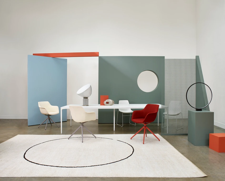 Ola Tub is the latest iteration of Boss Design's Ola chair family, The new model has raised, gently curved sides that serve as armrests while warmly enveloping the user