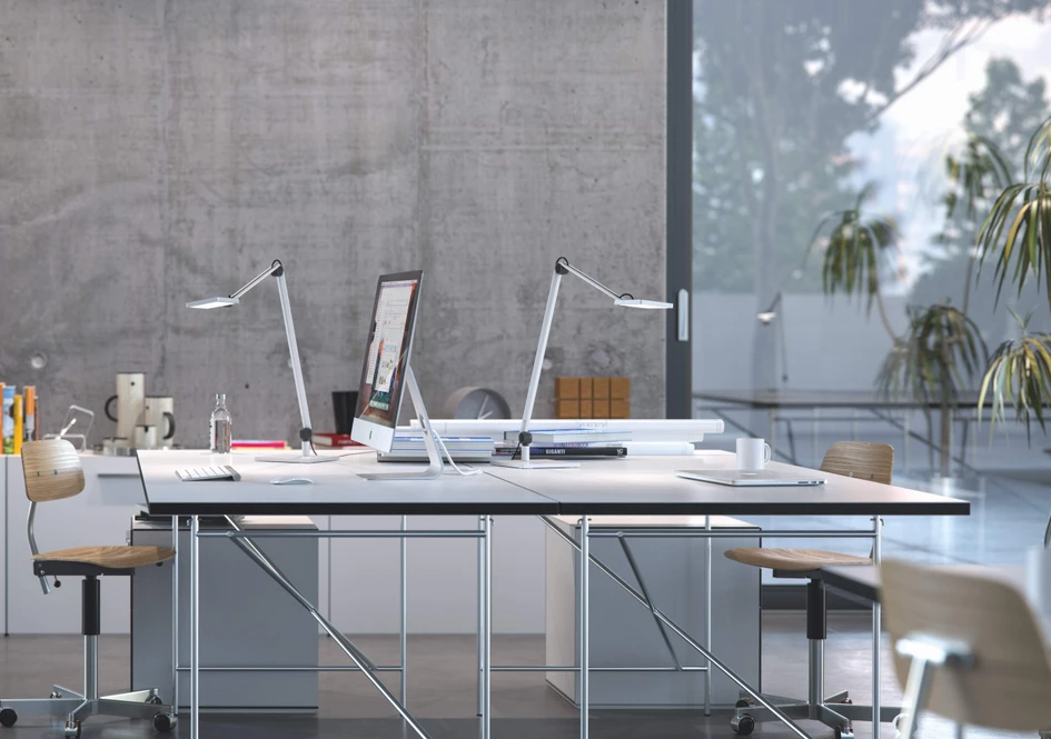 Light is a decisive factor for well-being and health in the workplace. Waldmann's ergonomic Para.mi is bright, glare-free, dimmable, continuously movable and emission-free