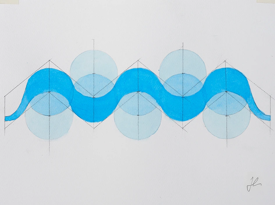 Schematic view of the strictly geometrical waveforms that characterise all the bases of the Curtain table series