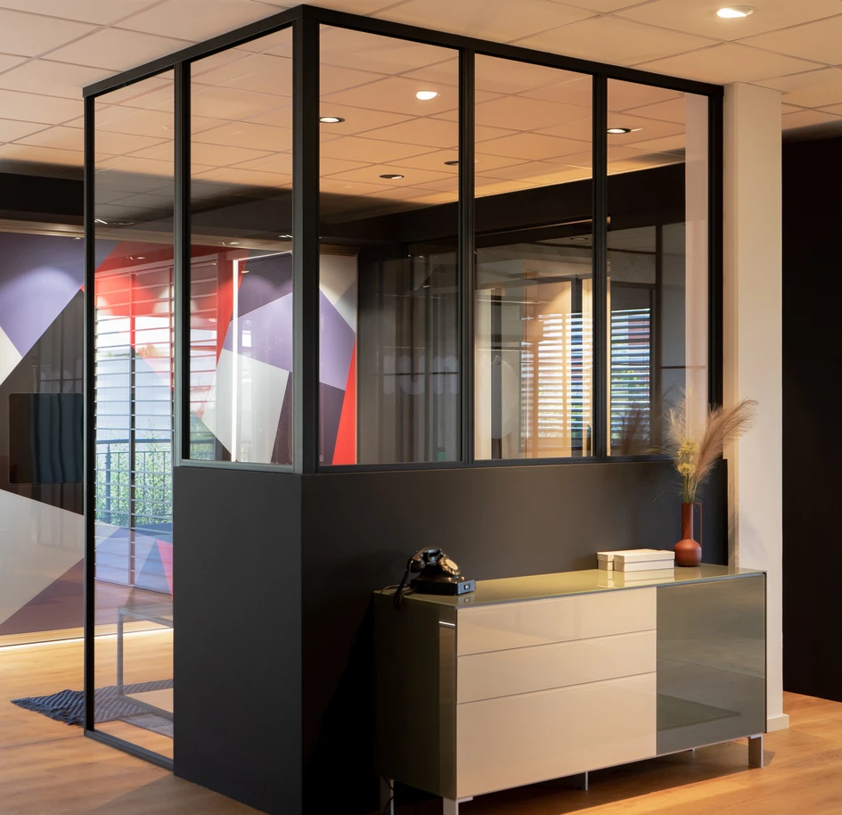 Raumplus's Verrière partition system is made for celebrating the open floor plan. It can be used to separate room areas while still maintaining lines of sight