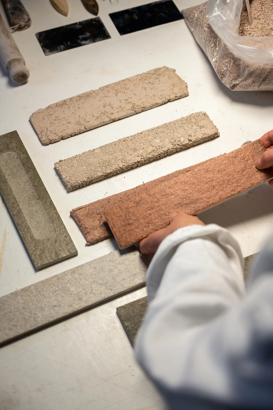 New this year, Miniature Fornace is a textural tile evocative of history, inspired by clay and available with a stylised ‘London brick’ decorative detail