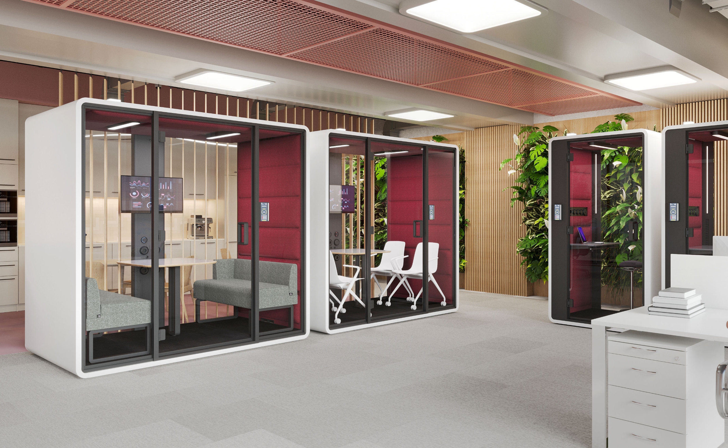 Hushoffice premières the new HushFree range of acoustic pods at NeoCon