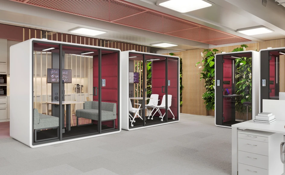 Hushoffice premières the new HushFree range of acoustic pods at NeoCon