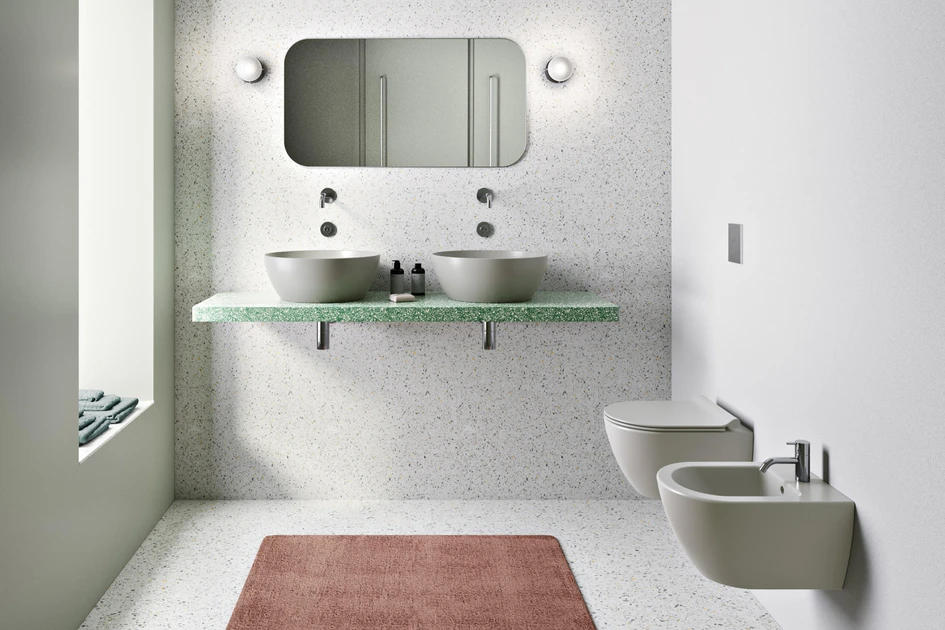 The matt-finish Color Elements options apply to various GSI Ceramica product collections across WCs, bidets, washbasins and urinals