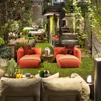 As textiles evolve technically to meet the demand for outdoor sofas to look and feel like those that soften our interiors, boundaries blur. Flou’s Fiocco sofa, seen here, has crossed the threshold