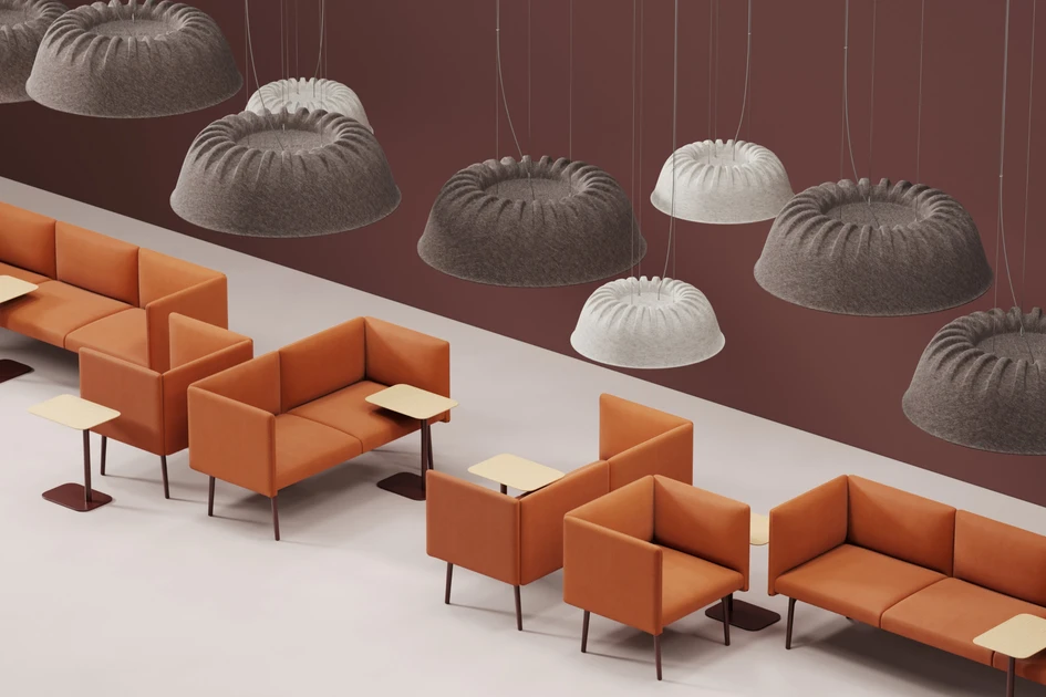 De Vorm has also released a new supersized version of the Fost PET Felt Acoustic Lamp, now offering even more in the way of sonic smoothing