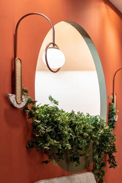 Products that utilise the pattern, colour and material features of terrazzo include the Balcony washstand from Urbi et Orbi (top) and the Frame II lighting series from Mambo Unlimited Ideas (middle, bottom)