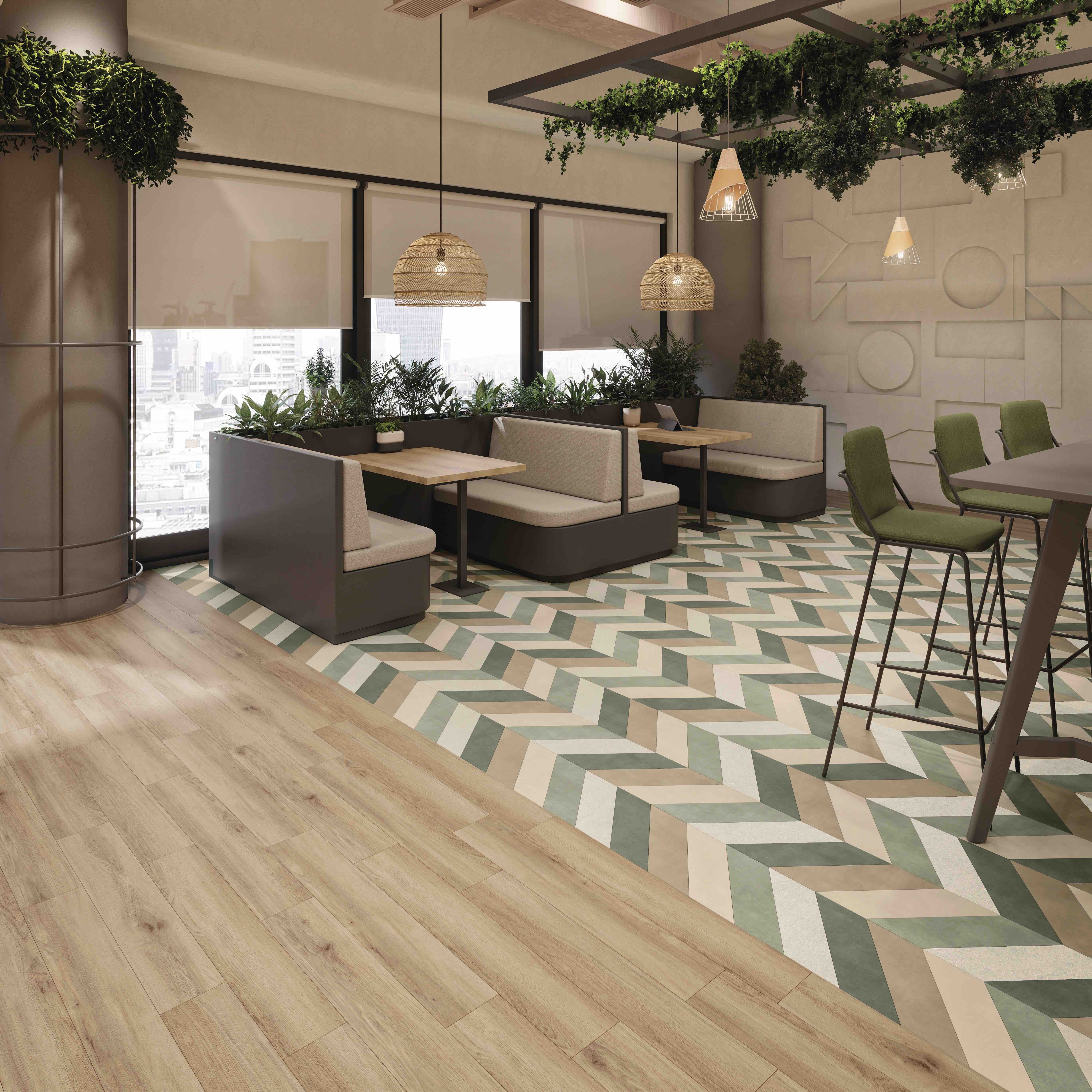 Pattern-perfect: From colourful squares to modernly interpreted herringbone – in addition to the curated Designers' Choice, all installation patterns can also be played with individually