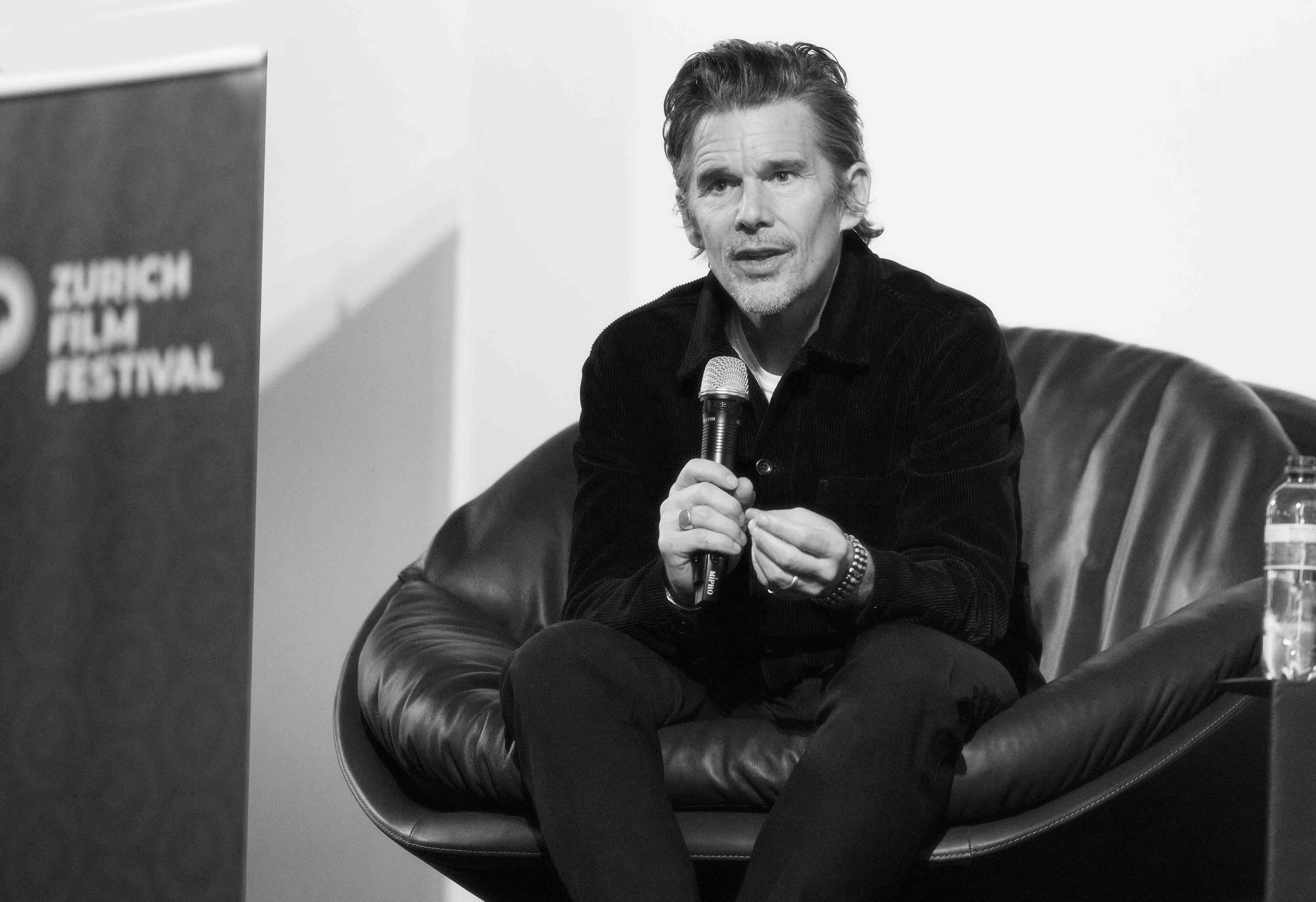 COCO received one of its first stage presences at the Zurich Film Festival ZFF, pictured here with actor Ethan Hawke. ©Lea Meienberger