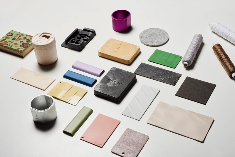 'London Design Festival 2023 predicts the future of sustainable materials.' Ingredients for Sustainability installation by Chris Lefteri Design. Photo: Chris Lefteri Design