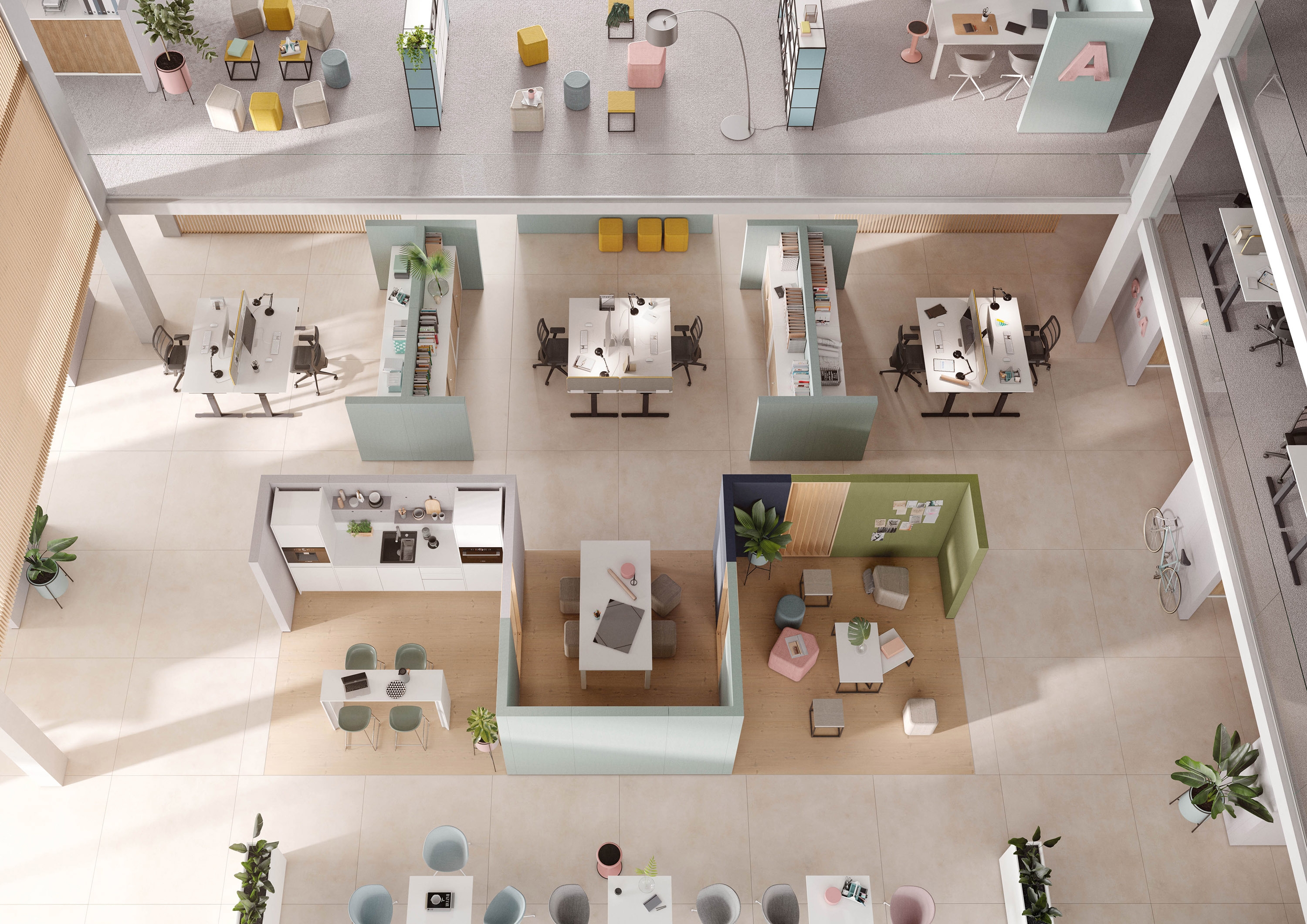 One open-plan office, numerous different spaces: CLAMP offers the right setting for every project phase