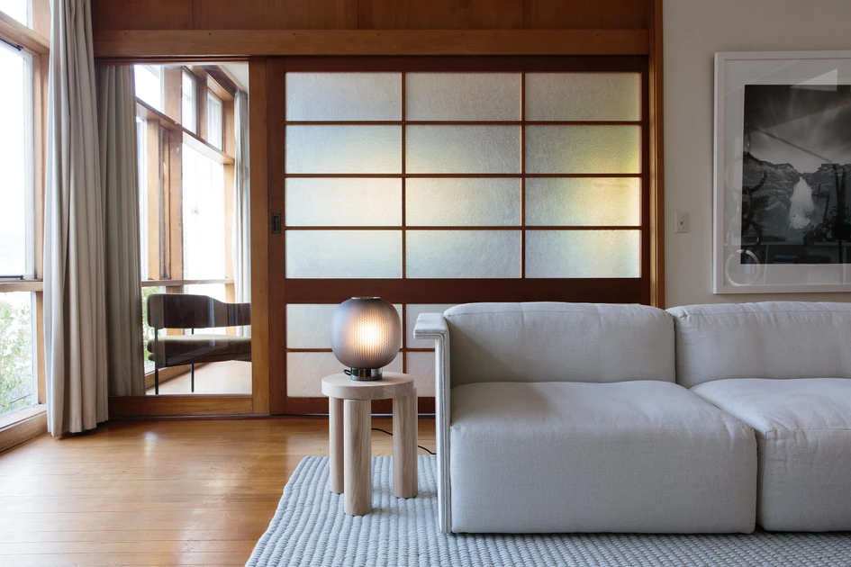 Both the Tatou light from Flos (top, middle) and the Bloom light from Resident (bottom) double up on diffusion by combining one frosted shade with another perforated one