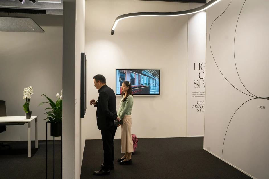 Dynamic lines or specific wall accents – both are possible depending on the individual design specification. Source: Messe Frankfurt Exhibition