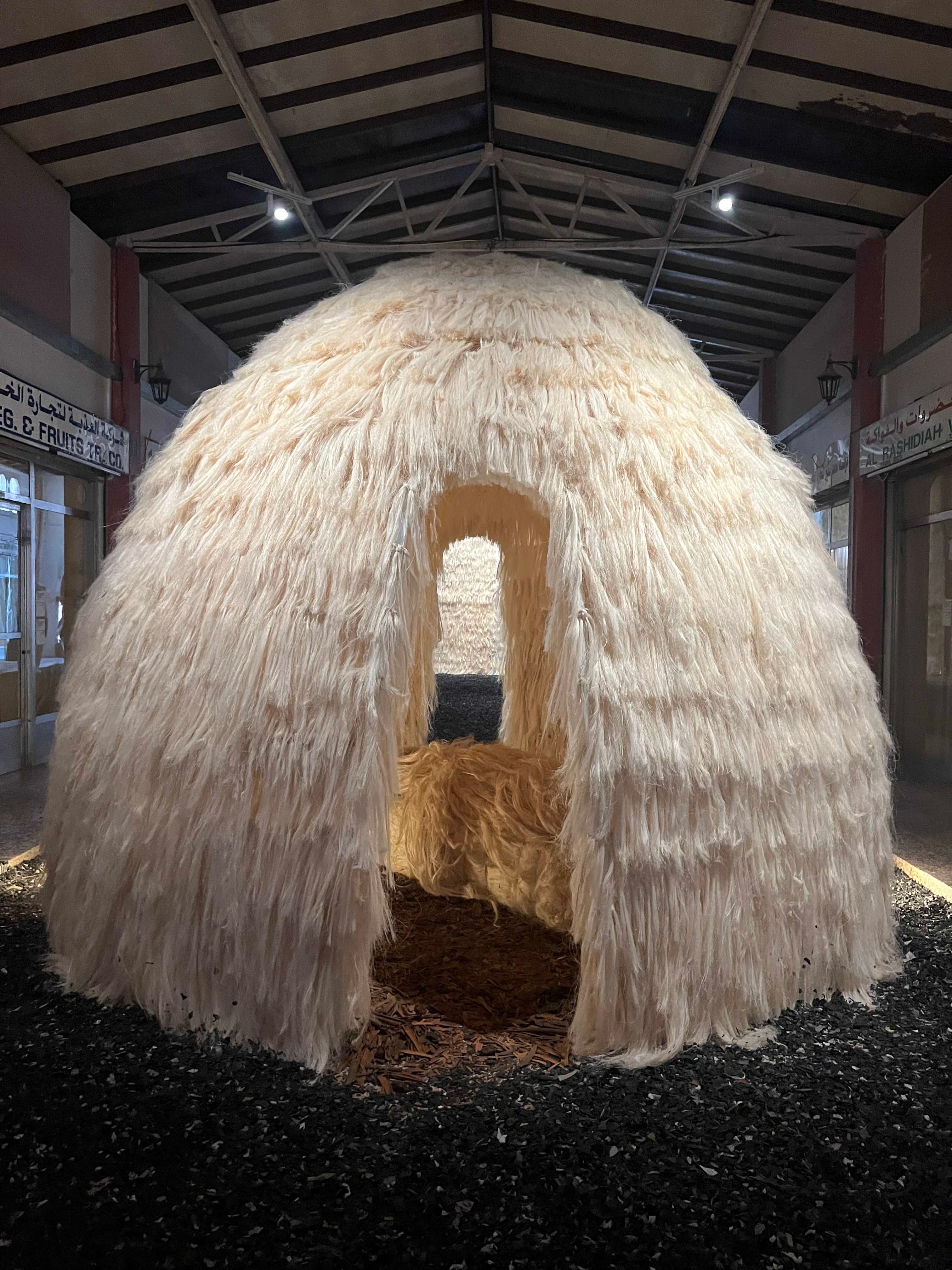 The Concrete Tent (2023) installation by DAAR – Sandi Hilal & Alessandro Petti