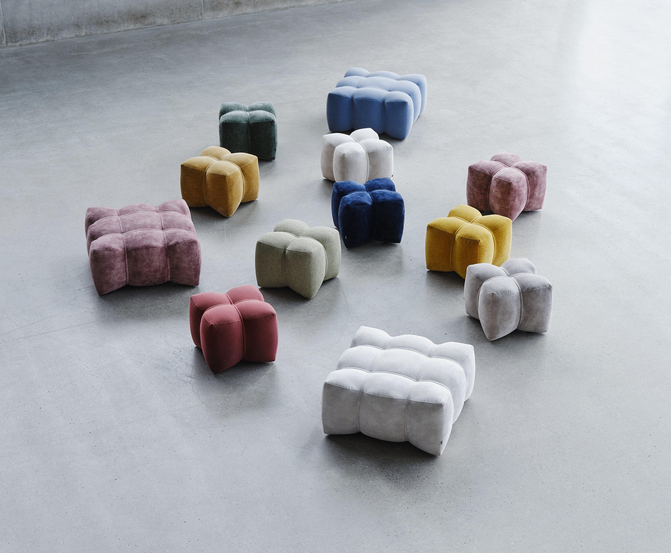 The new Nawabari collection is the brainchild of Danish architecture office Bjarke Ingels Group (BIG) and Danish design brand BoConcept. It consists of two sofa sizes, an armchair, two coffee tables and two pouffe sizes 