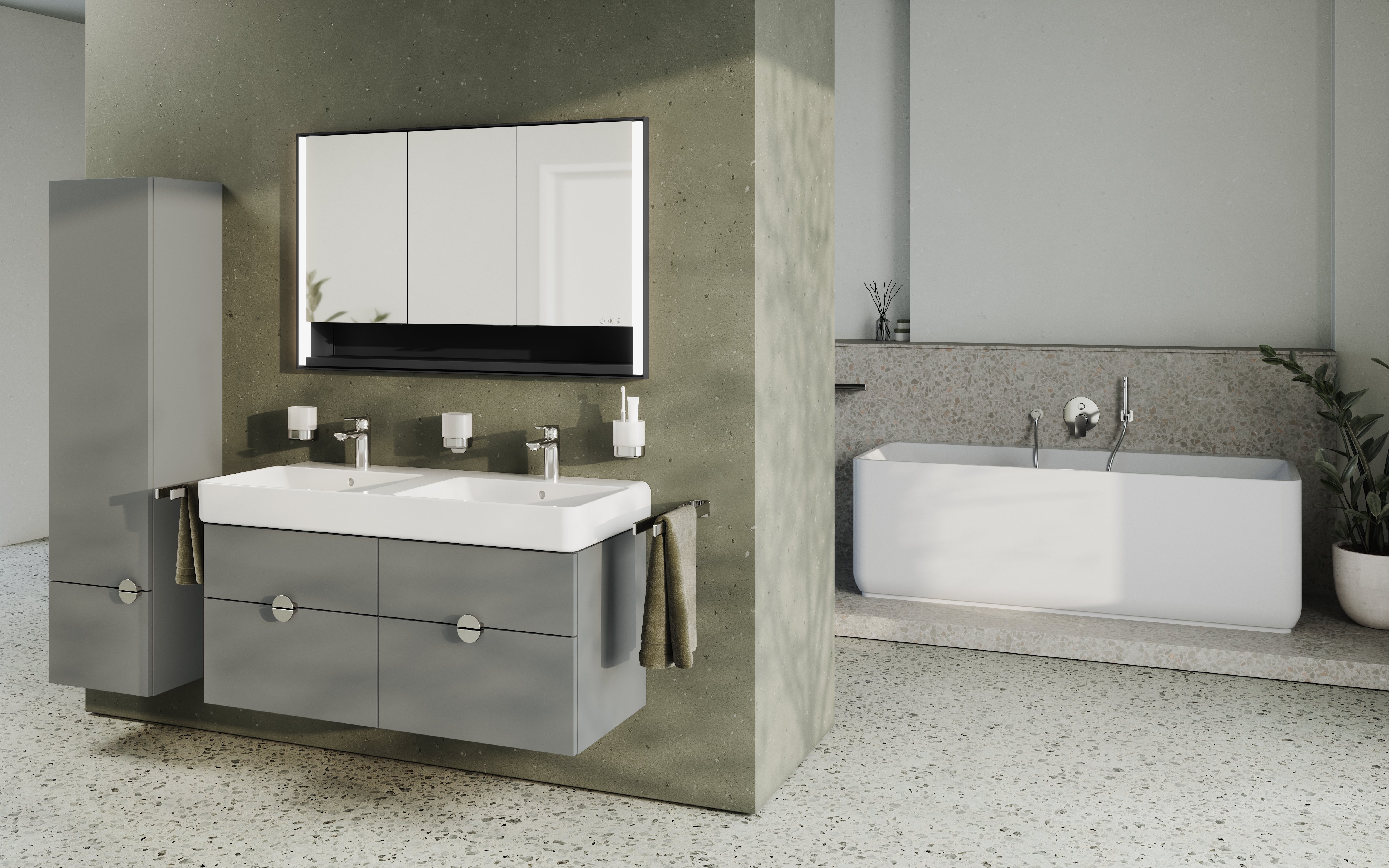 Natural light and shadows: The FOR Leano series also comes to life in the images from Danthree Studio thanks to colour depth and realistic surface representation