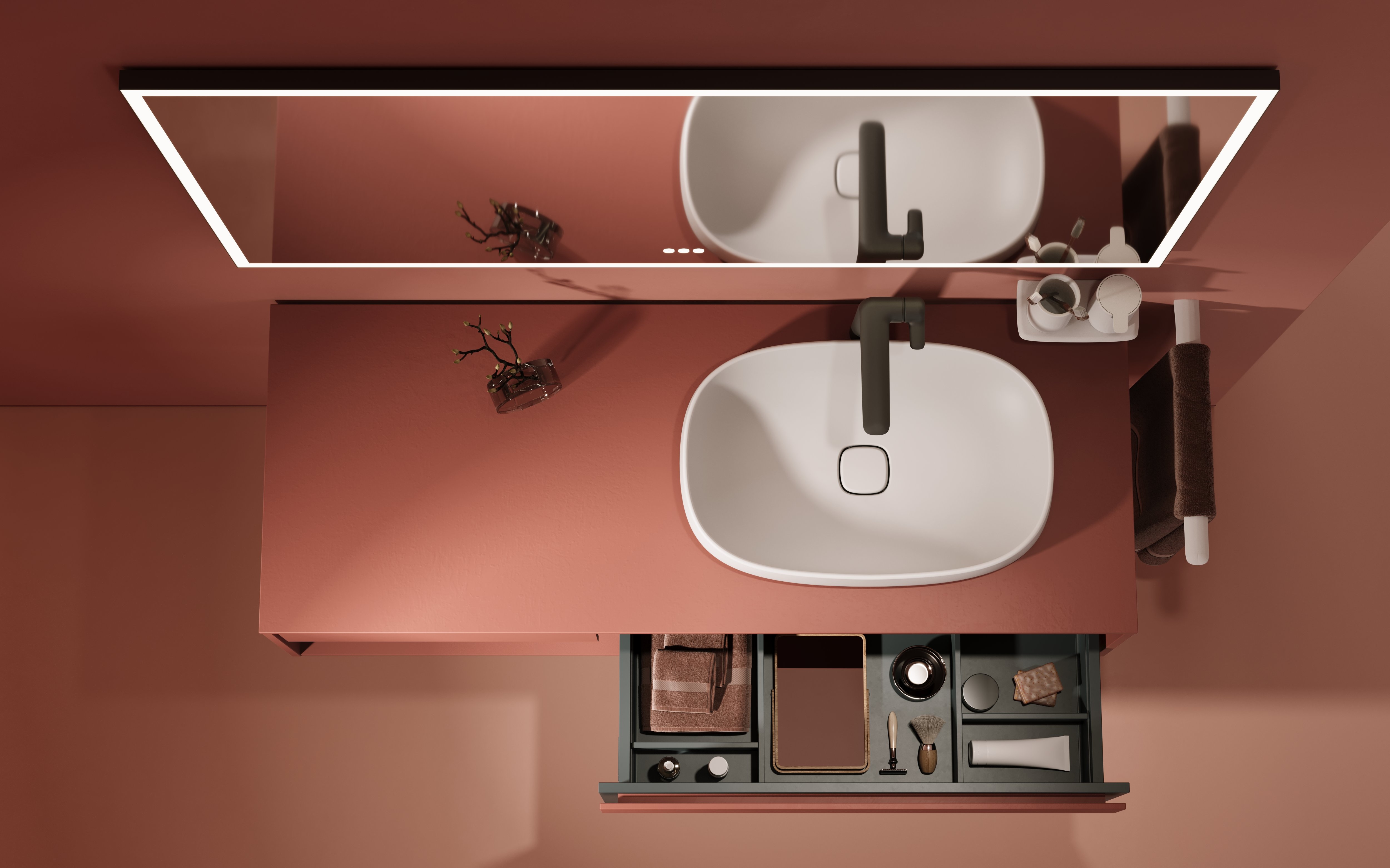 'Thanks to their expertise, Danthree Studio have added certain features to the spaces that made these feel even more realistic, and also more luxurious, than our original specification,' says Alexandra Richter