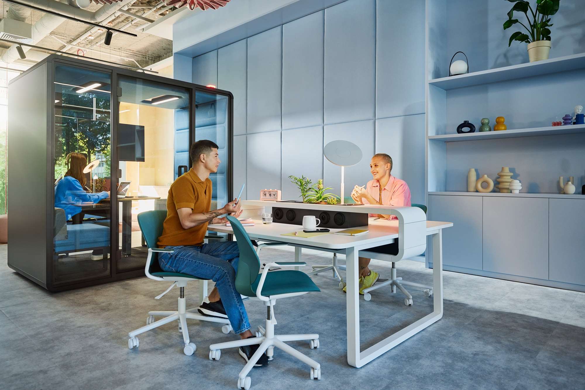 HushSpot’s smaller configuration seats four people, while its larger configuration seats eight