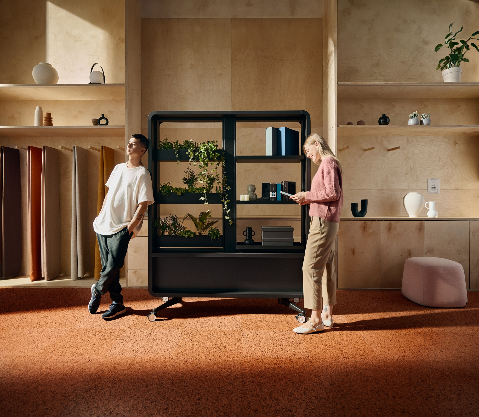 HushWall divides space, doubling function